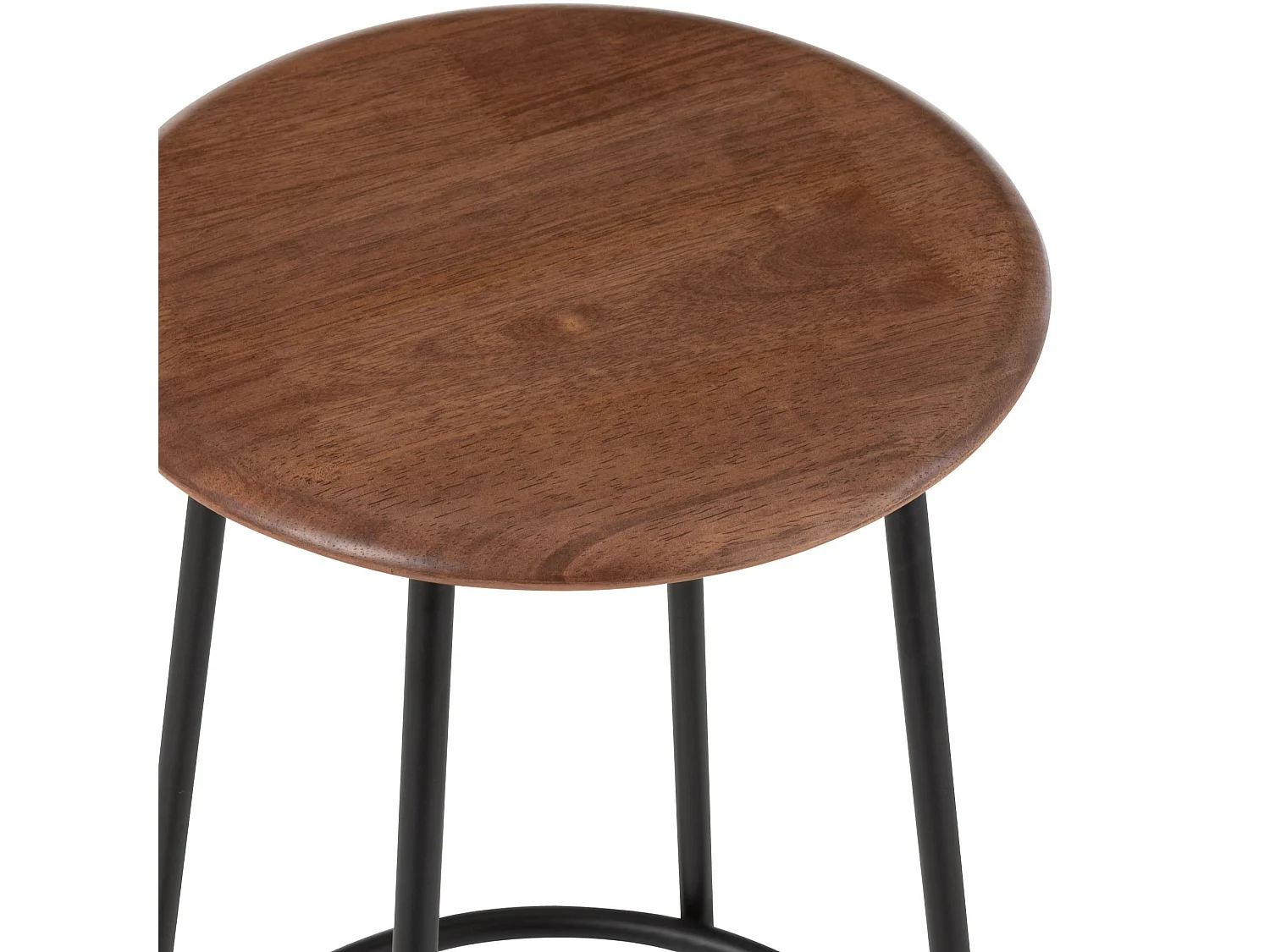 Tabourets de bar en bois et métal style industriel (lot de 2) - VARNY