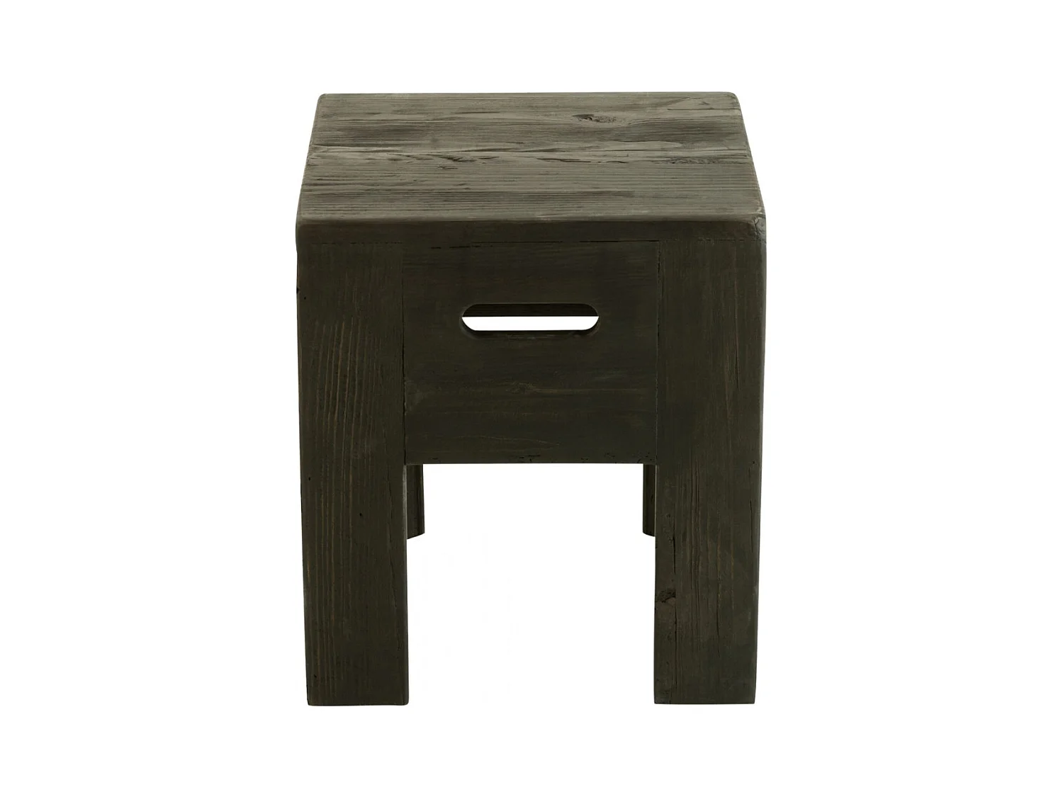 Tabourets en bois massif carrés (lot de 2) - TERRA