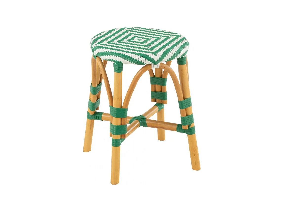 Tabourets parisiens avec assise tressée (lot de 2) - MONTMARTRE