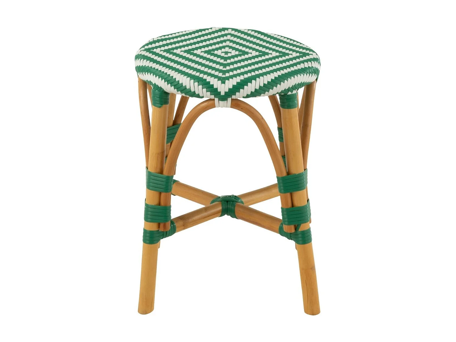Tabourets parisiens avec assise tressée (lot de 2) - MONTMARTRE