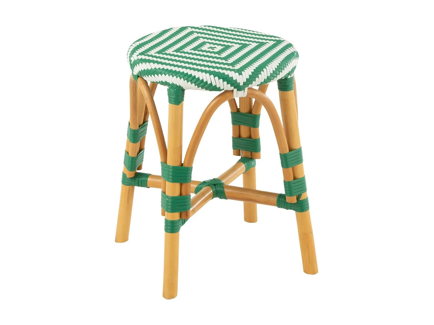 Tabourets parisiens avec assise tressée (lot de 2) - MONTMARTRE