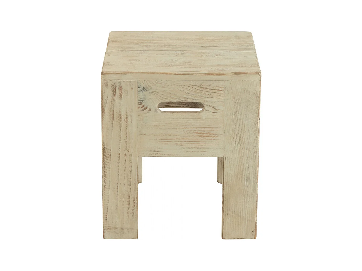 Tabourets en bois massif carrés (lot de 2) - TERRA