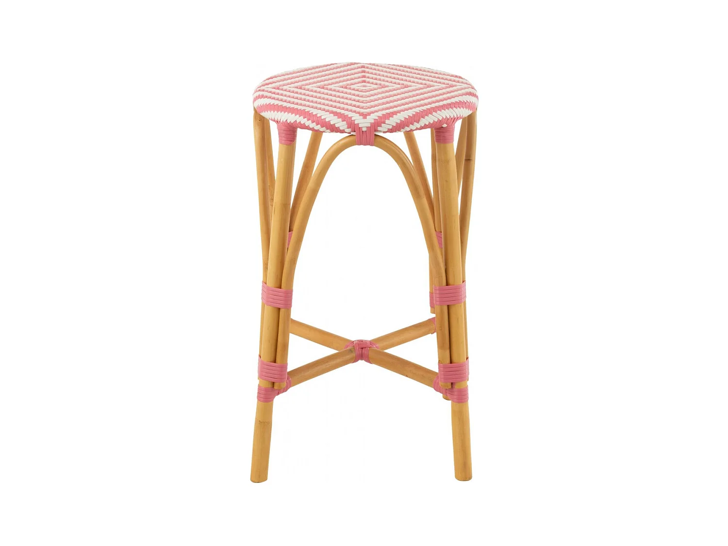 Tabourets de bar parisiens assise tressée (lot de 2) - MONTMARTRE