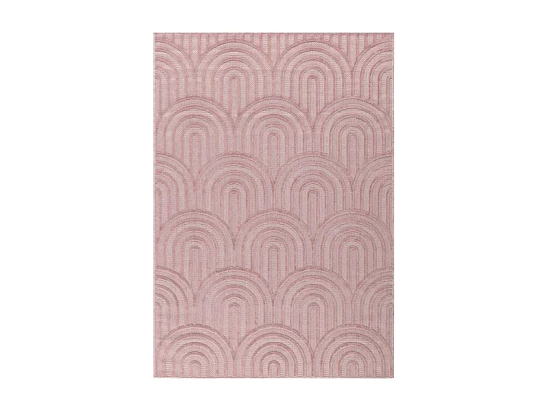 Tapis intérieur extérieur en polypropylène Fira 985 Rose 160 x 120 cm