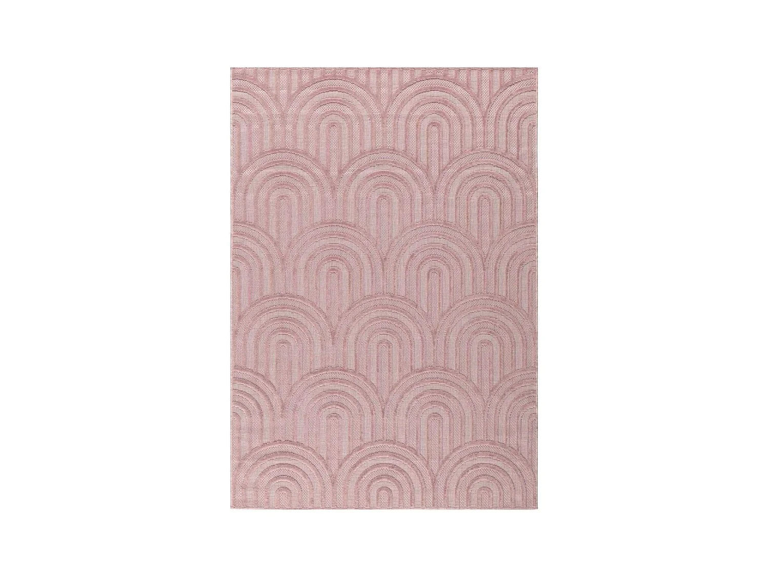 Tapis intérieur extérieur en polypropylène Fira 985 Rose 160 x 120 cm