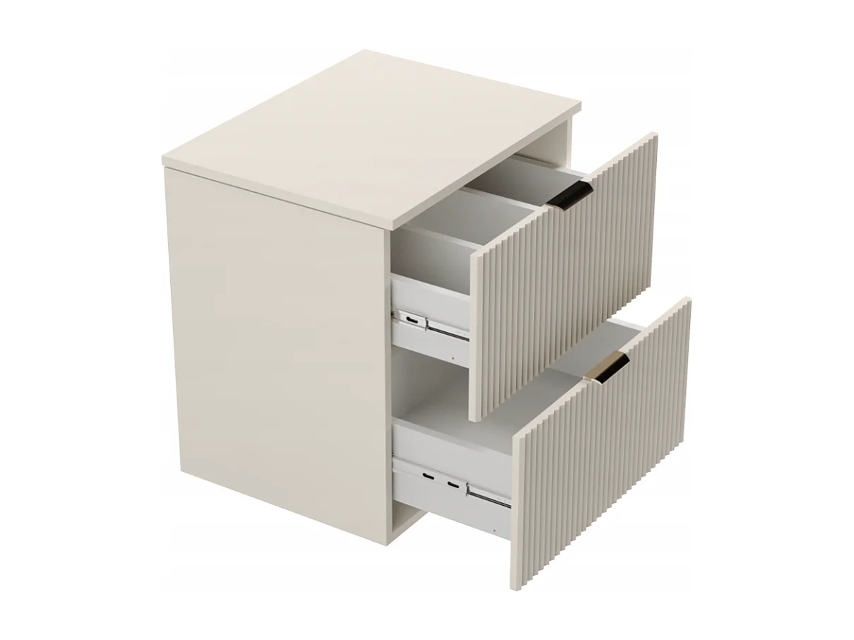 Set da bagno in cashmere 80 cm Mobile Piano di lavoro Colonna Frontali scanalati