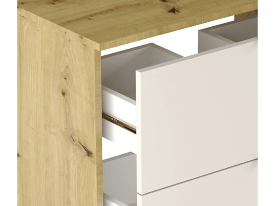 Set da bagno 80 cm Kashmir  / Rovere Noce Mobile con piano + Colonna Orio