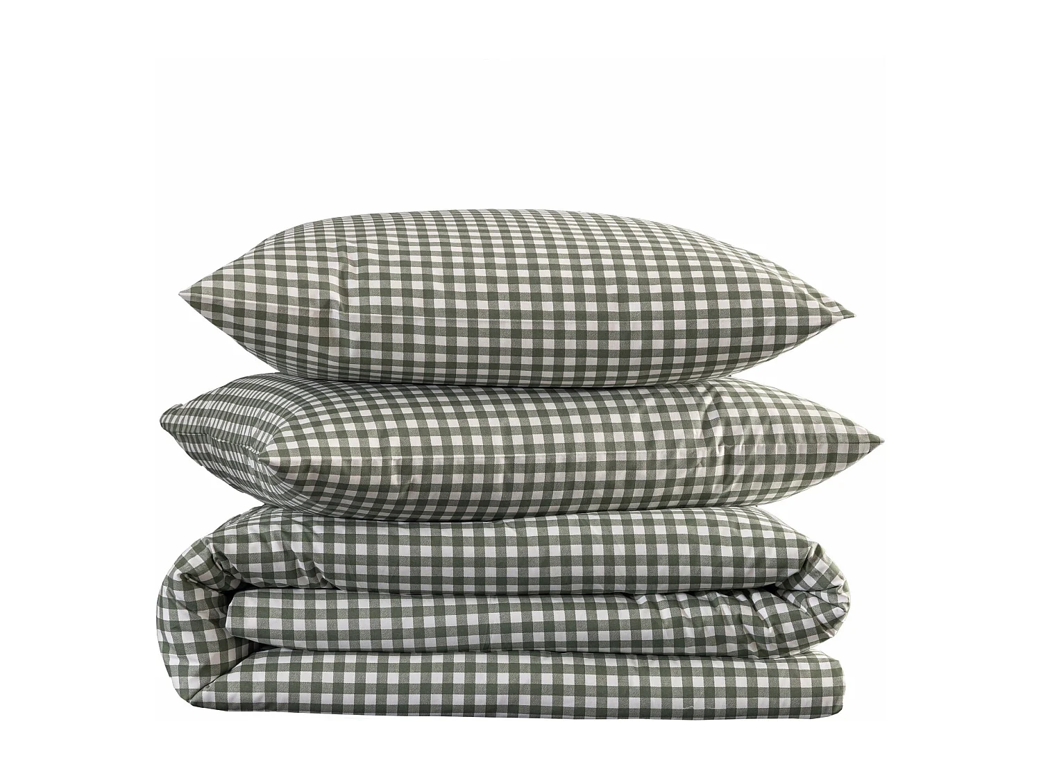 Parure de lit Vichy 240x220 Vert foncé