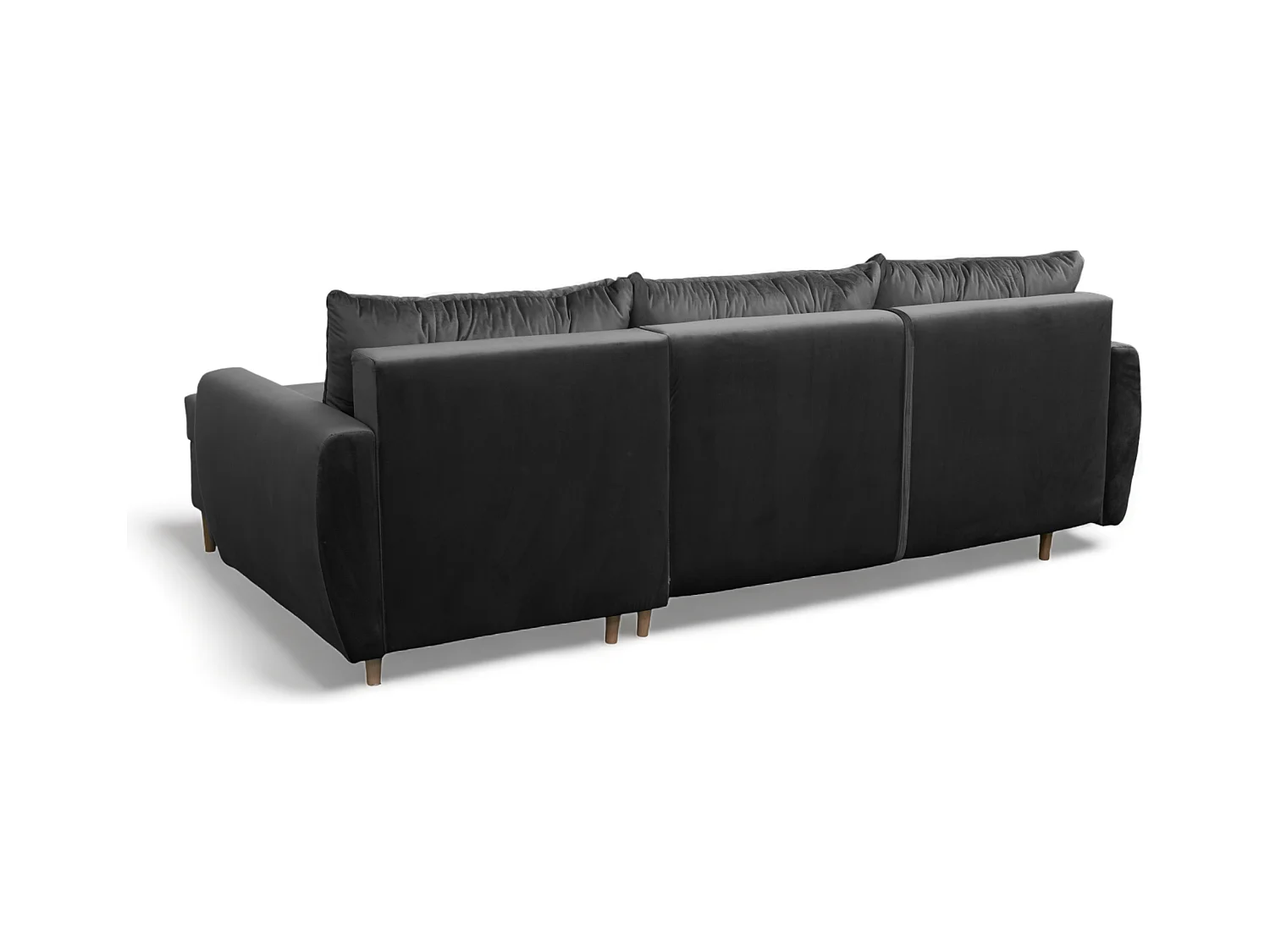 Ecksofa mit Schlaffunktion, rechtsseitig ROMEO L, Stoff Riviera 95 grau, 234x156x74 cm