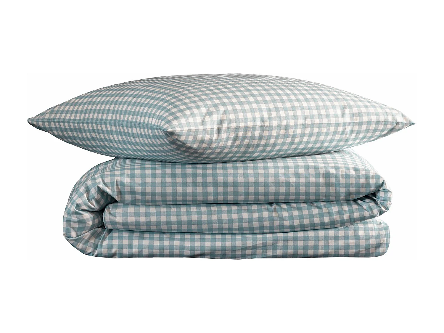 Parure de lit Vichy 140x200 Bleu
