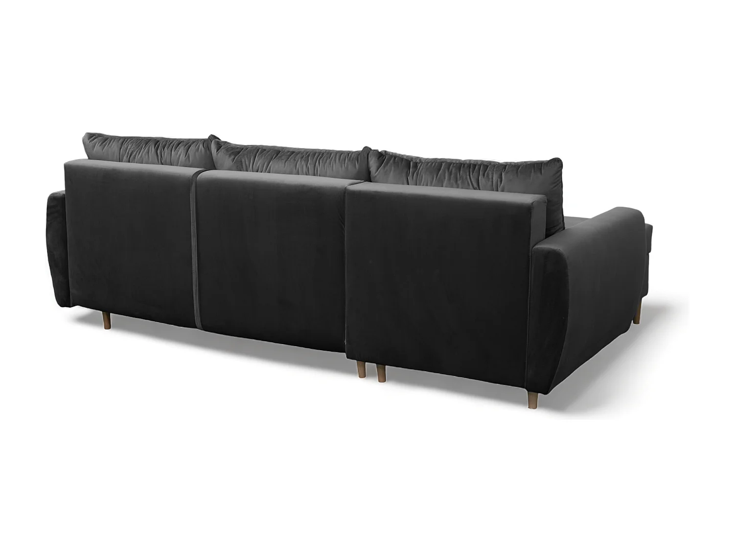 Ecksofa mit Schlaffunktion, linksseitig ROMEO L, Stoff Riviera 95 grau, 234x156x74 cm
