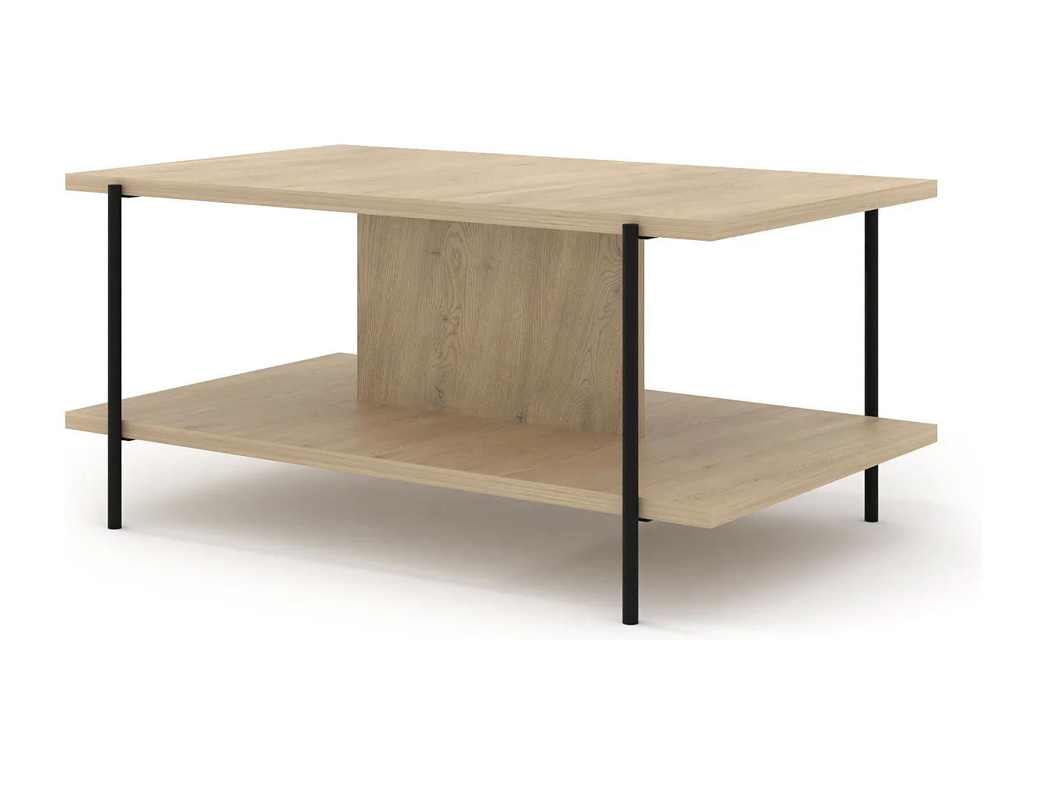 Dragonfly salontafel – Eik Cremona, moderne tafel met metalen poten