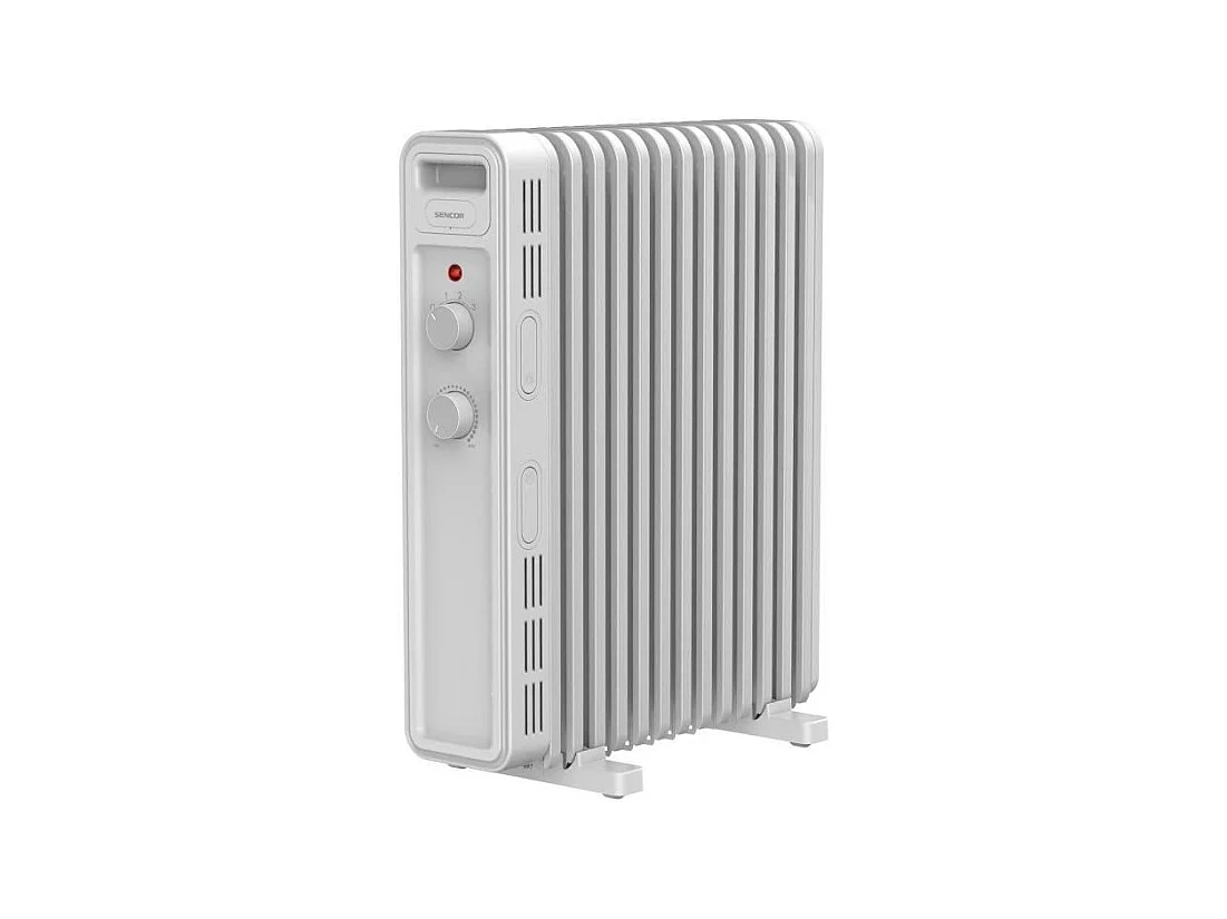 Radiateur électrique bain d'huile - SENCOR - SOH 3413WH - 2500 W - 2 boutons - Blanc