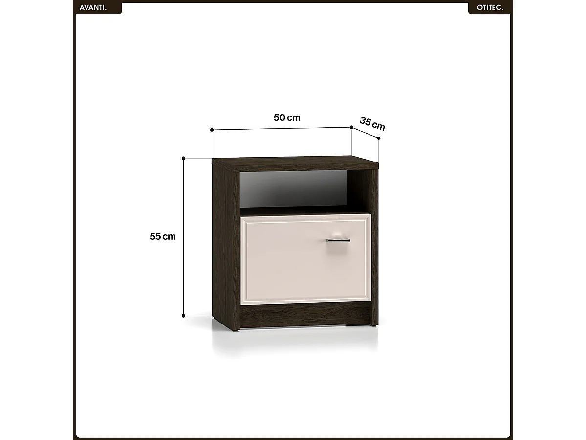 Table de chevet - L.92 x H.78 x P.40 cm - AVANTI