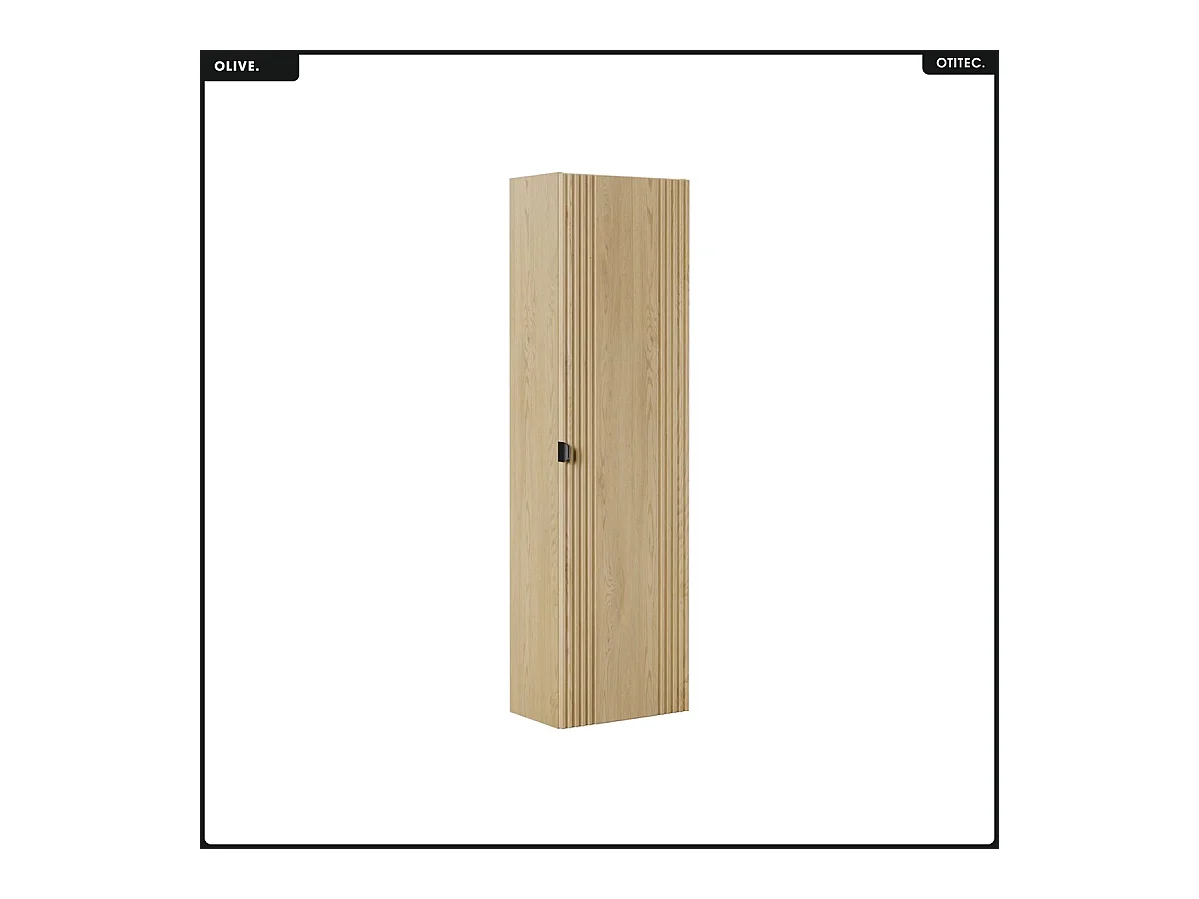 Ensemble de meubles sous vasque - 120 cm - avec Plan - Colonne - OLIVE - Chêne