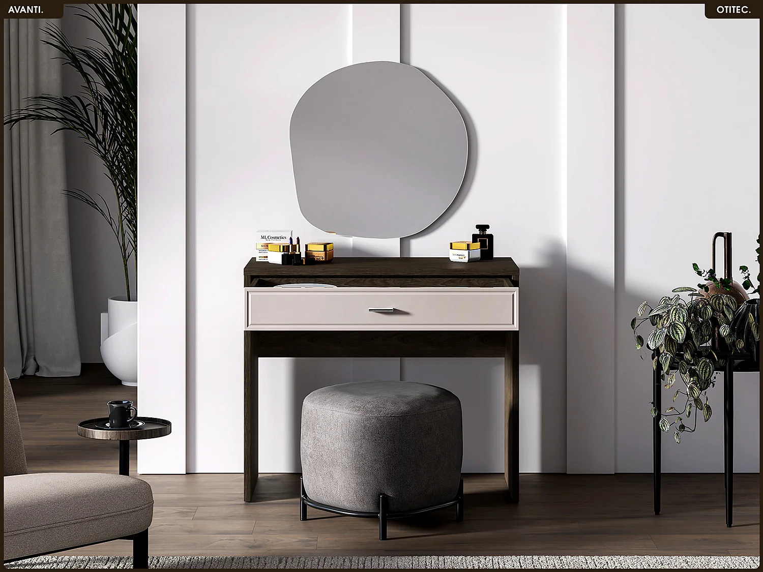 Coiffeuse - L.100 x H.55 x P.40 cm - AVANTI