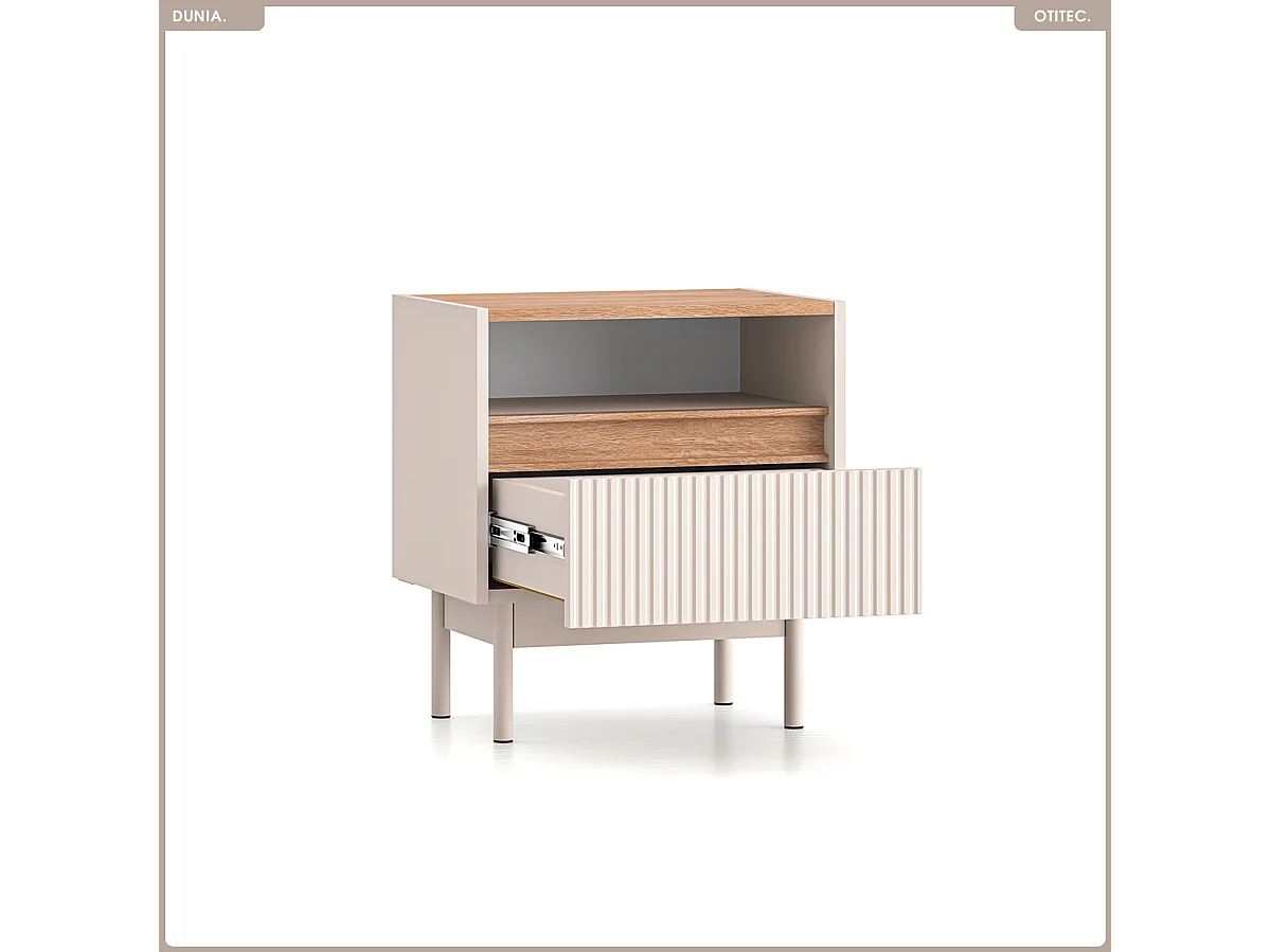 Table de chevet - L.50 x H.55 x P.35 cm - DUNIA