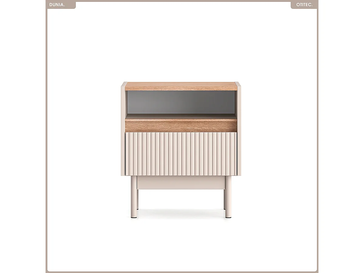 Table de chevet - L.50 x H.55 x P.35 cm - DUNIA