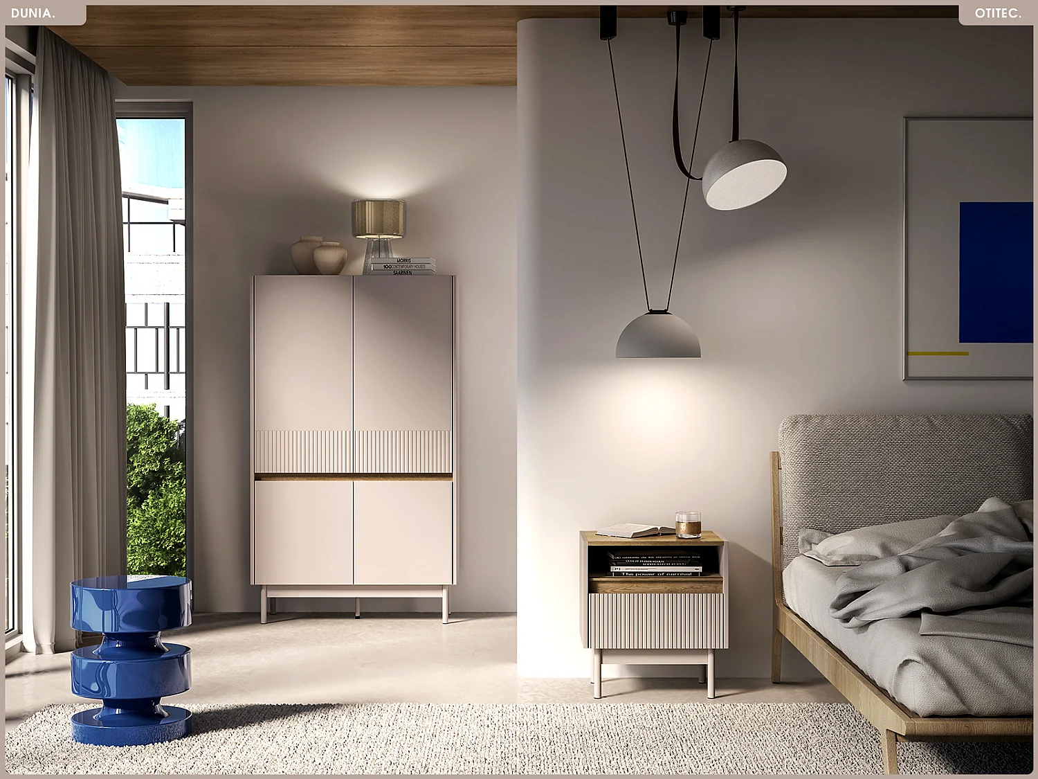 Table de chevet - L.50 x H.55 x P.35 cm - DUNIA