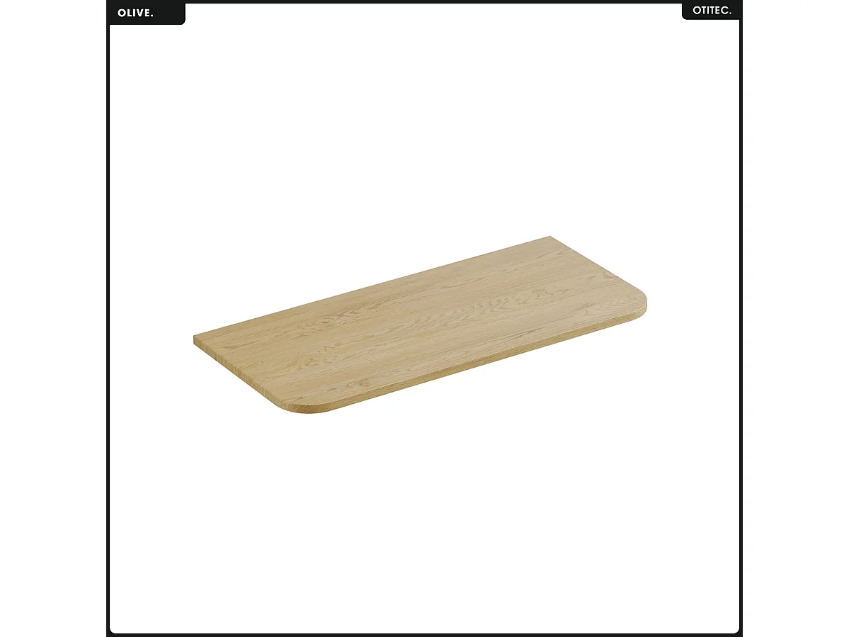 Ensemble de meubles sous vasque - 100 cm - avec Plan - Colonne - OLIVE - Chêne