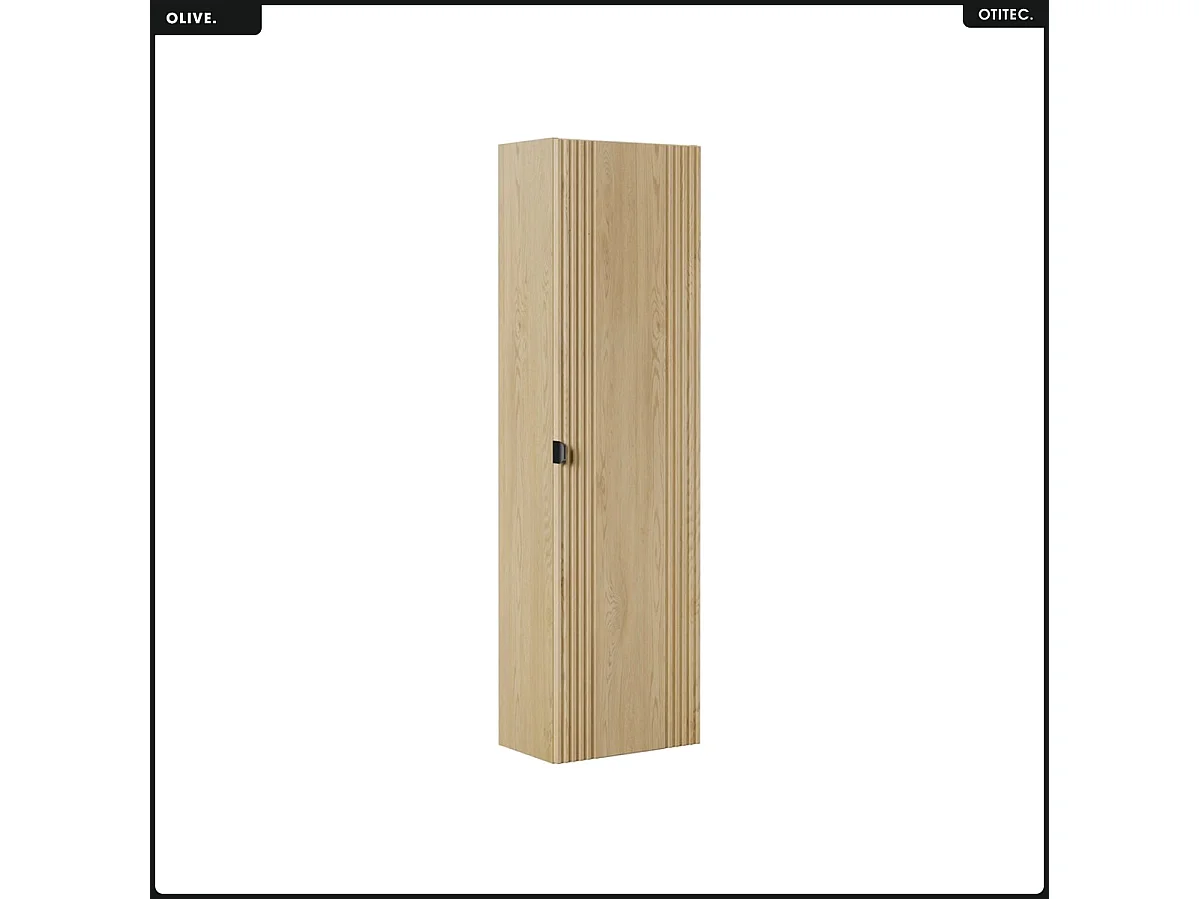 Ensemble de meubles sous vasque - 100 cm - avec Plan - Colonne - OLIVE - Chêne