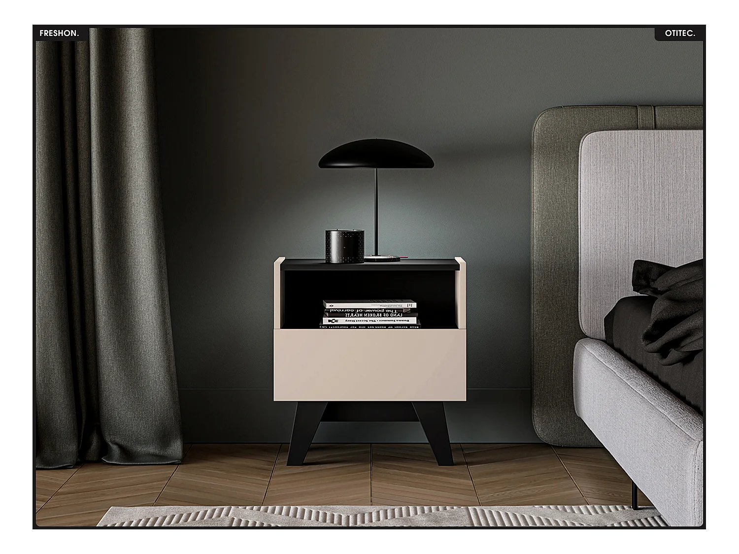 Table de chevet - L.50 x H.53 x P.34 cm - FRESHON