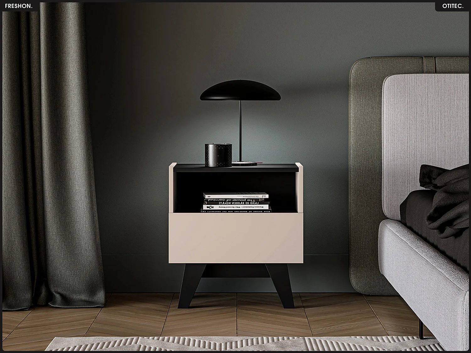 Table de chevet - L.50 x H.53 x P.34 cm - FRESHON