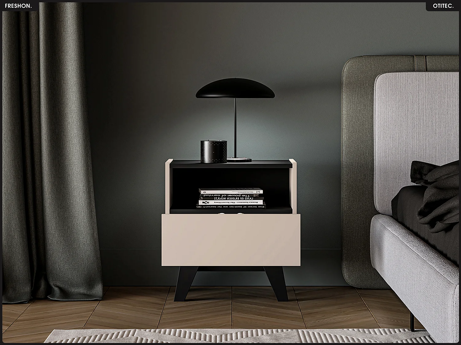 Table de chevet - L.50 x H.53 x P.34 cm - FRESHON