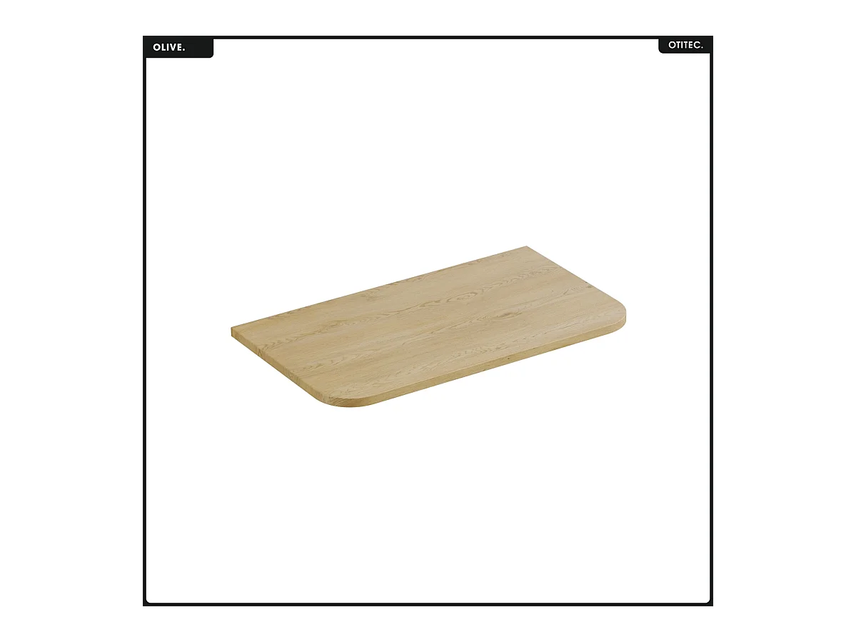 Ensemble de meubles sous vasque - 80 cm - avec Plan - Vasque - Colonne - OLIVE - Chêne