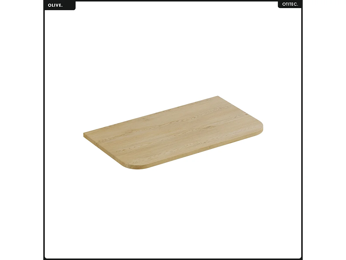 Ensemble de meubles sous vasque - 80 cm - avec Plan - Vasque - Colonne - OLIVE - Chêne