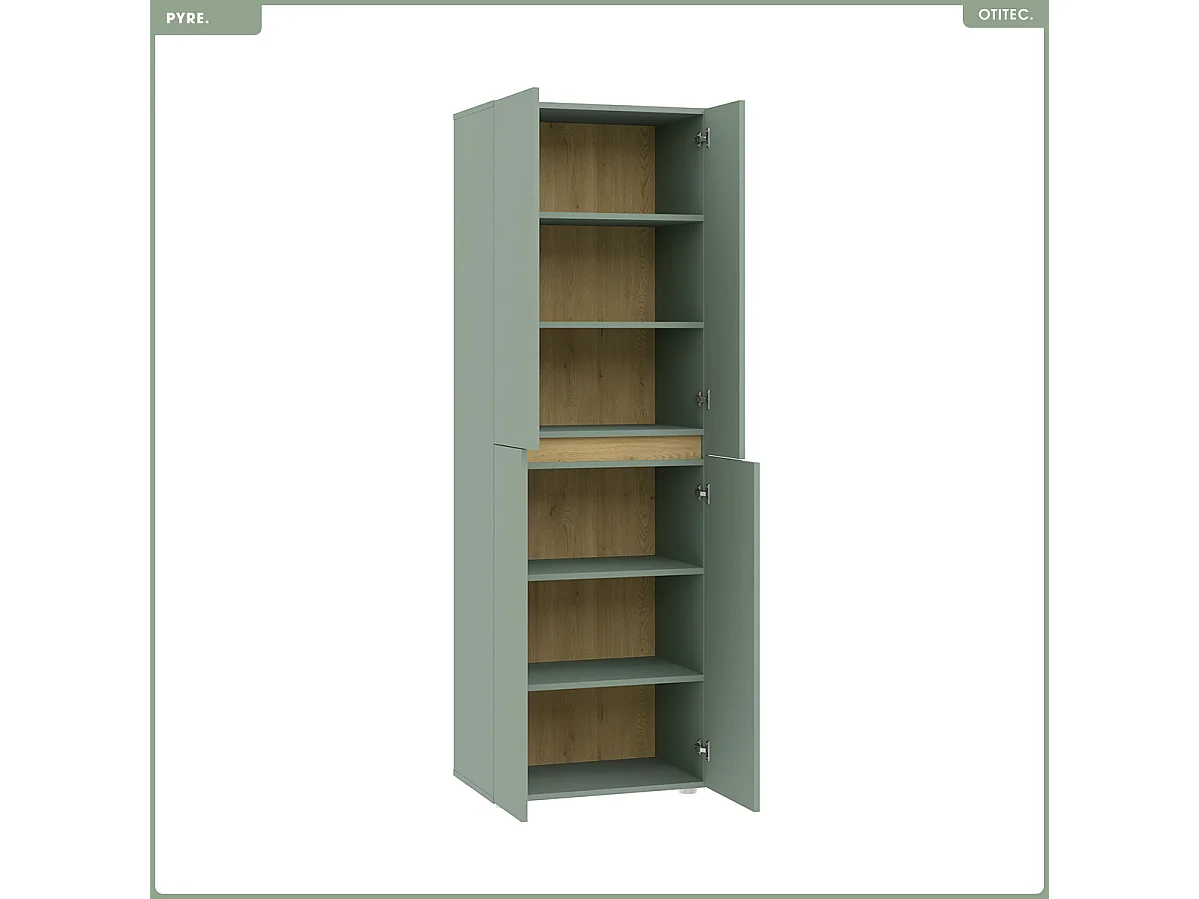 Armoire - H.184 x L.60 x P.42 - PYRE - ALOE