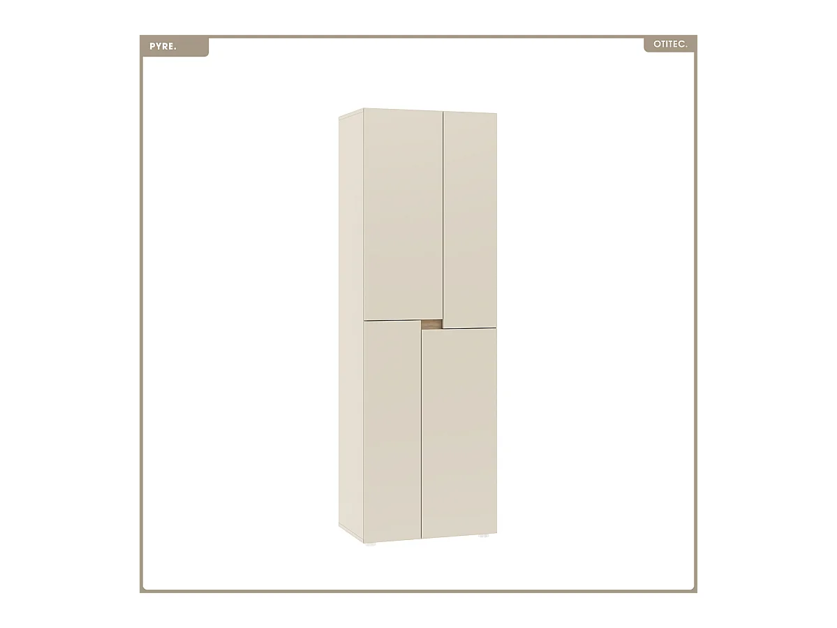 Armoire - H.184 x L.60 x P.42 - PYRE - CACHEMIRE