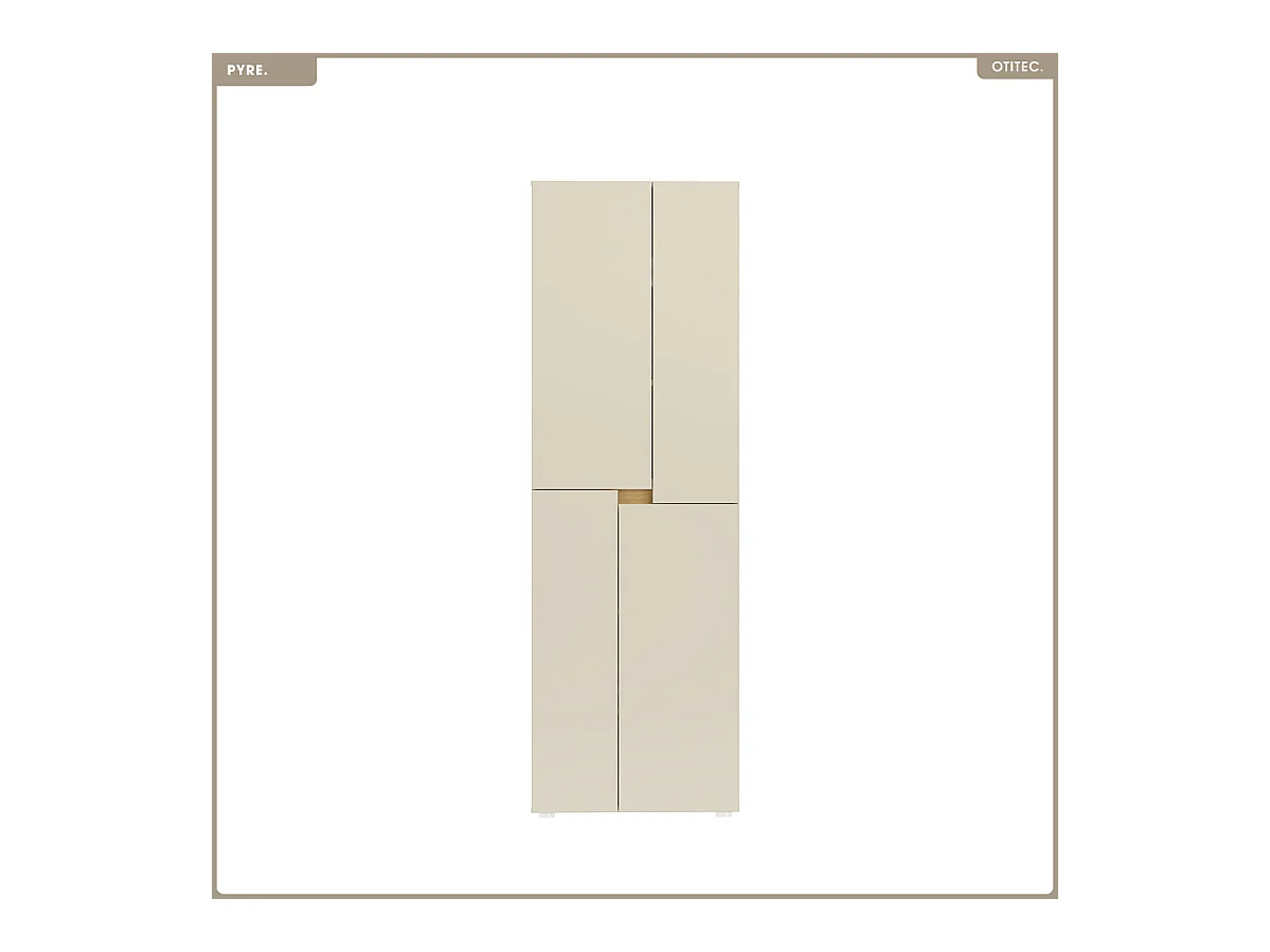 Armoire - H.184 x L.60 x P.42 - PYRE - CACHEMIRE