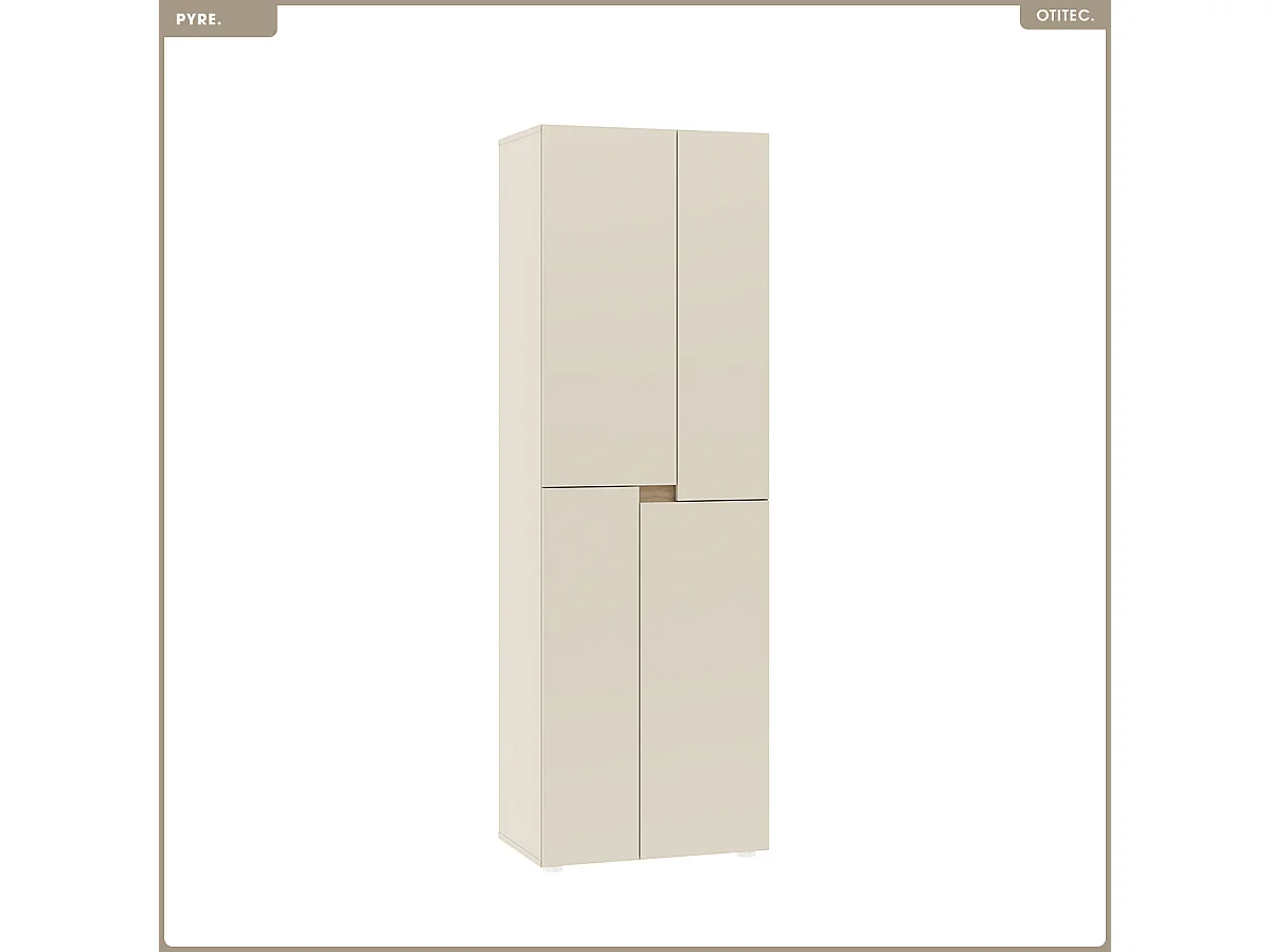 Armoire - H.184 x L.60 x P.42 - PYRE - CACHEMIRE