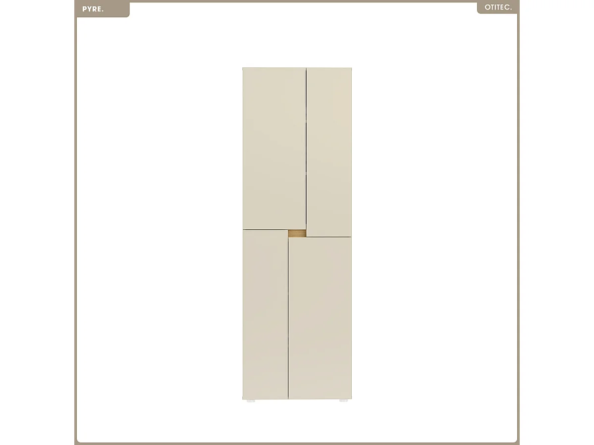 Armoire - H.184 x L.60 x P.42 - PYRE - CACHEMIRE