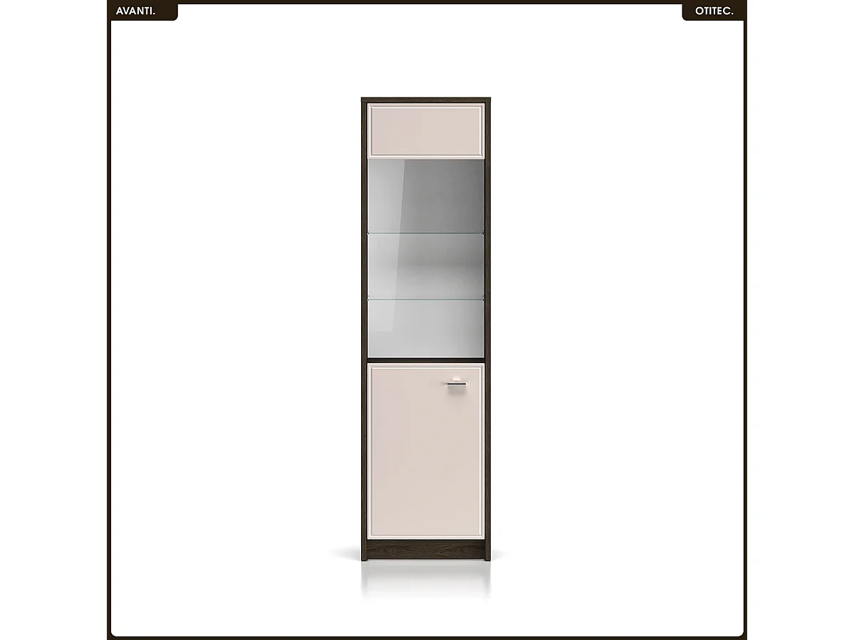 Armoire vitrine - L.55 x H.195 x P.40 cm - AVANTI