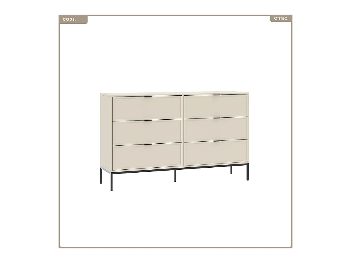 Commode - H.92 x L.150 x P.40 - CODE - CACHEMIRE