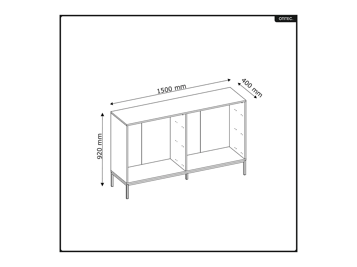 Commode - H.92 x L.150 x P.40 - CODE - CACHEMIRE