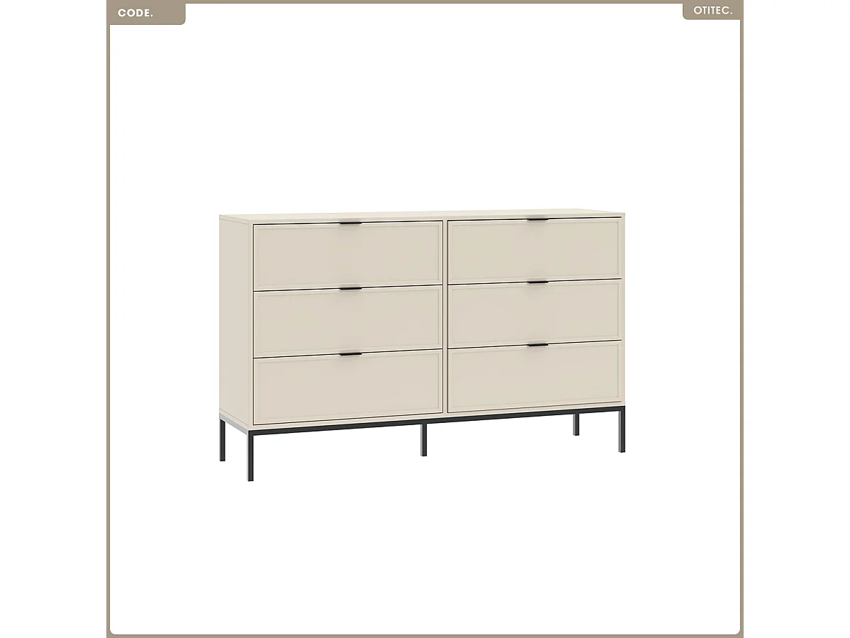 Commode - H.92 x L.150 x P.40 - CODE - CACHEMIRE