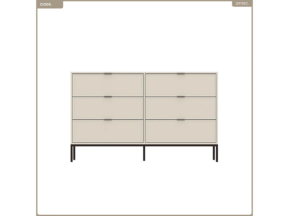 Commode - H.92 x L.150 x P.40 - CODE - CACHEMIRE