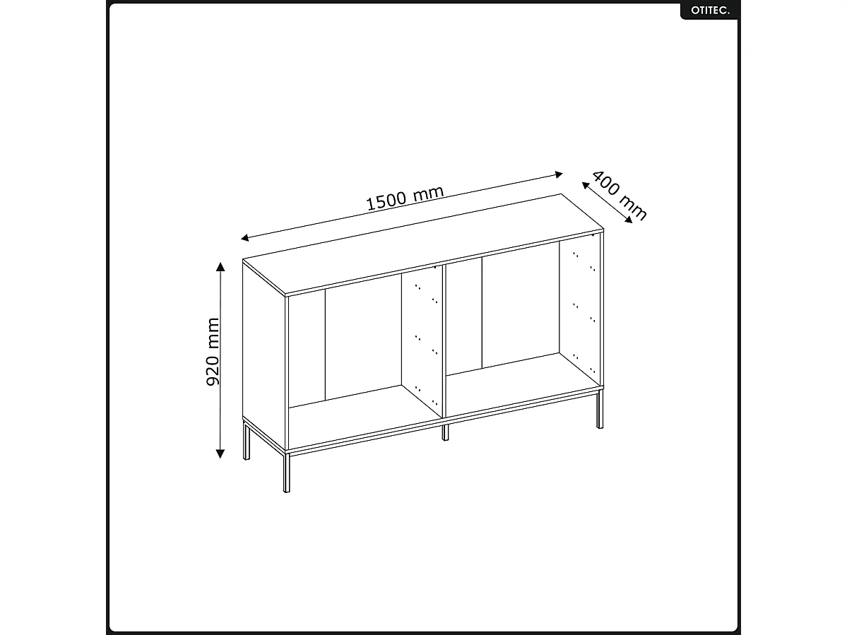 Commode - H.92 x L.150 x P.40 - CODE - CACHEMIRE