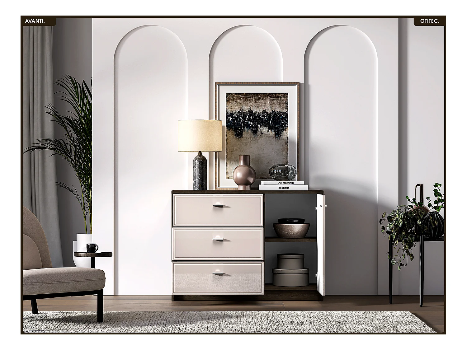 Commode - L.117 x H.85 x P.40 cm - AVANTI