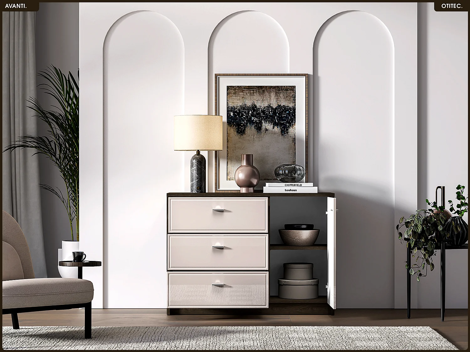 Commode - L.117 x H.85 x P.40 cm - AVANTI