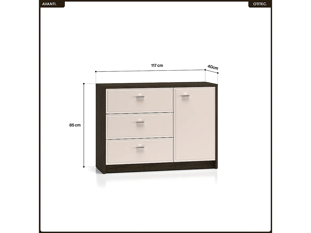 Commode - L.117 x H.85 x P.40 cm - AVANTI
