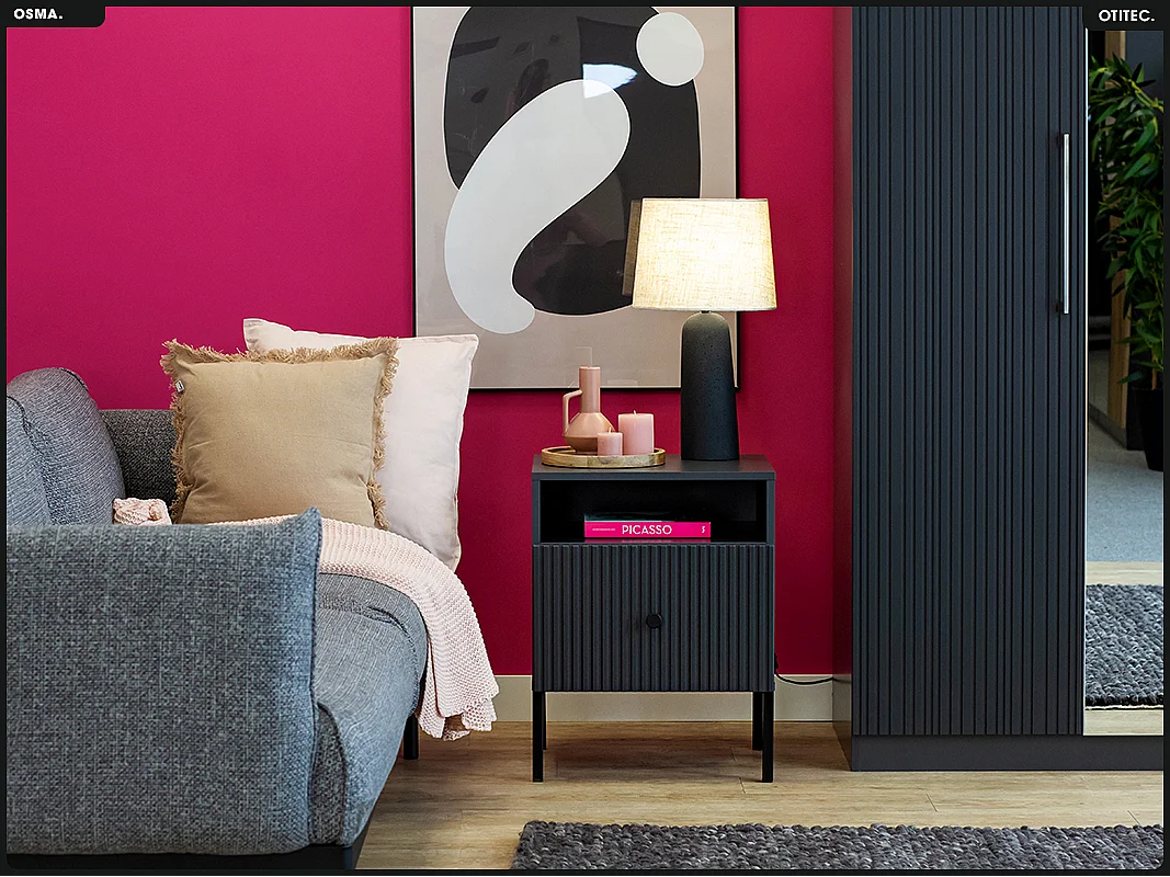 Table de chevet - H.60 x L.47 x P.41 - OMSA - GOLD