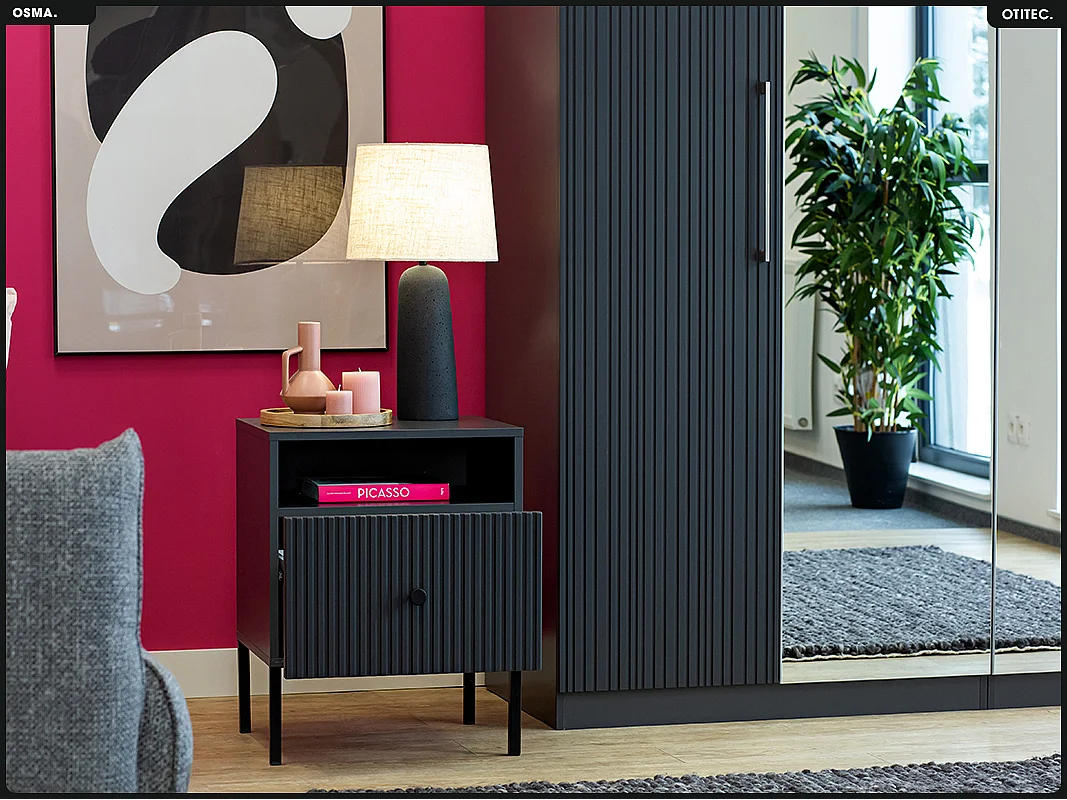 Table de chevet - H.60 x L.47 x P.41 - OMSA - GOLD