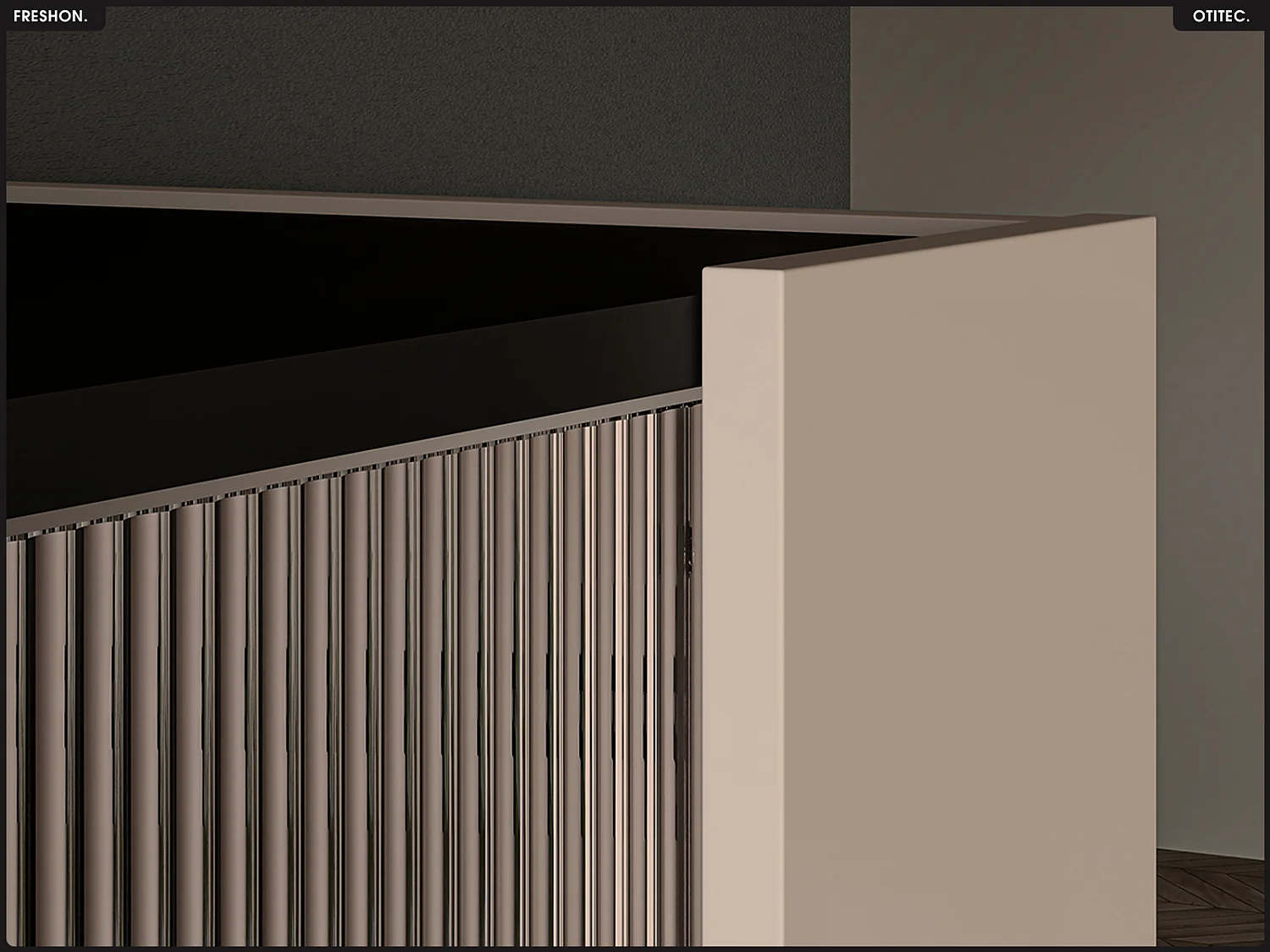 Armoire vitrine - L.95 x H.155 x P.40 cm - FRESHON