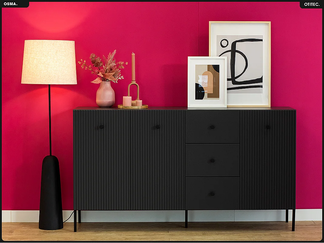 Commode - H.98 x L.179 x P.42 - OSMA - NOIR