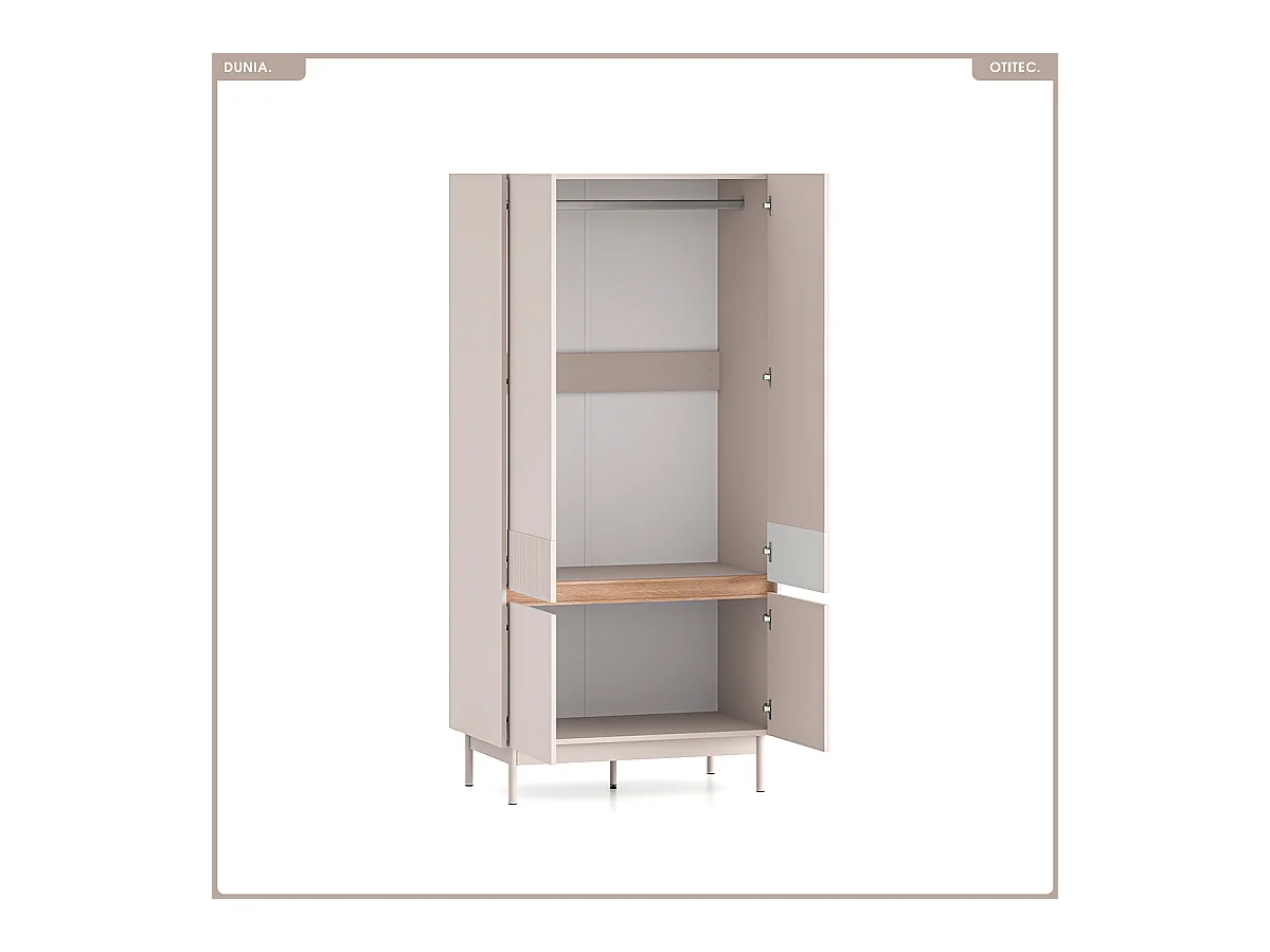 Armoire - L.92 x H.193 x P.53 cm - DUNIA