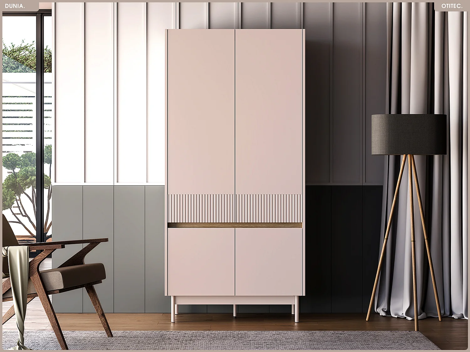 Armoire - L.92 x H.193 x P.53 cm - DUNIA